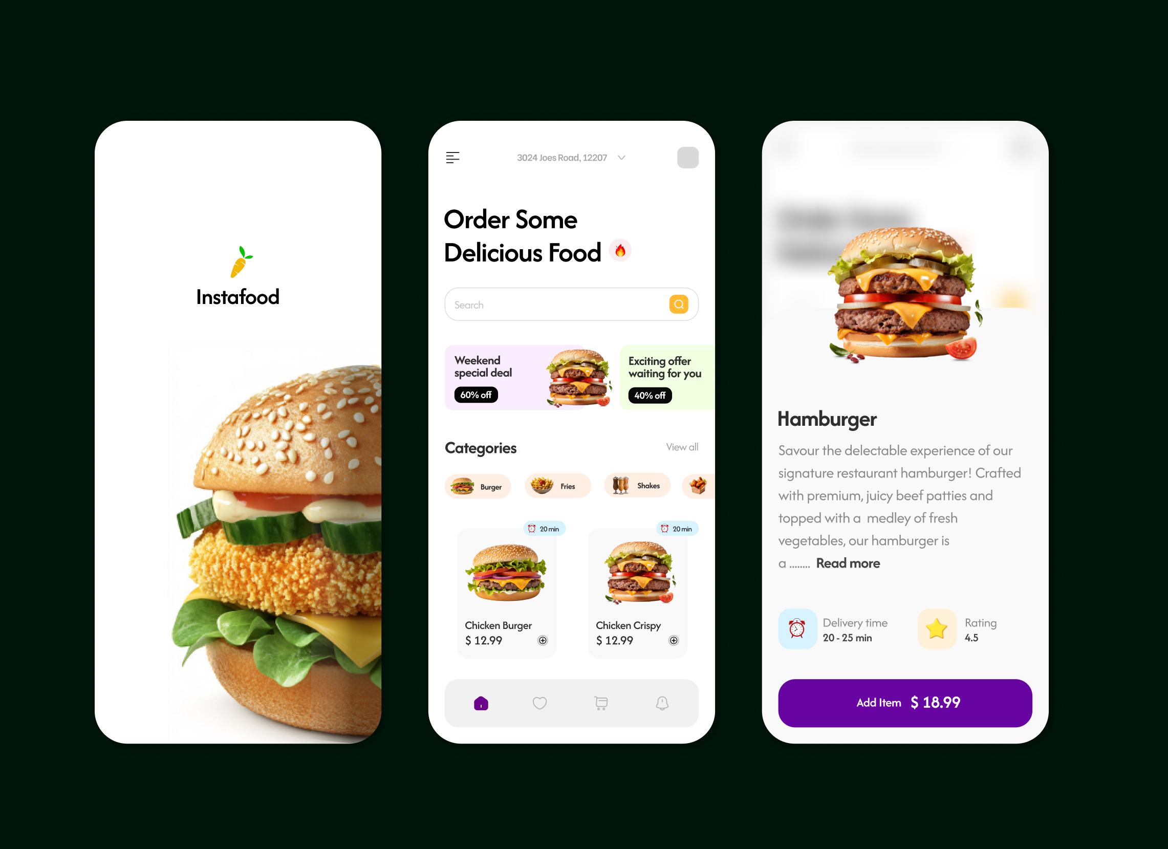 Food Delivery Mobile App UI