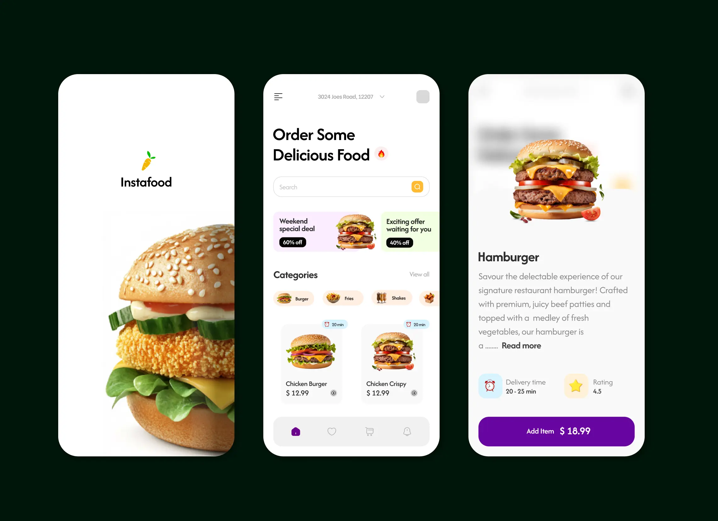 Food Delivery Mobile App UI