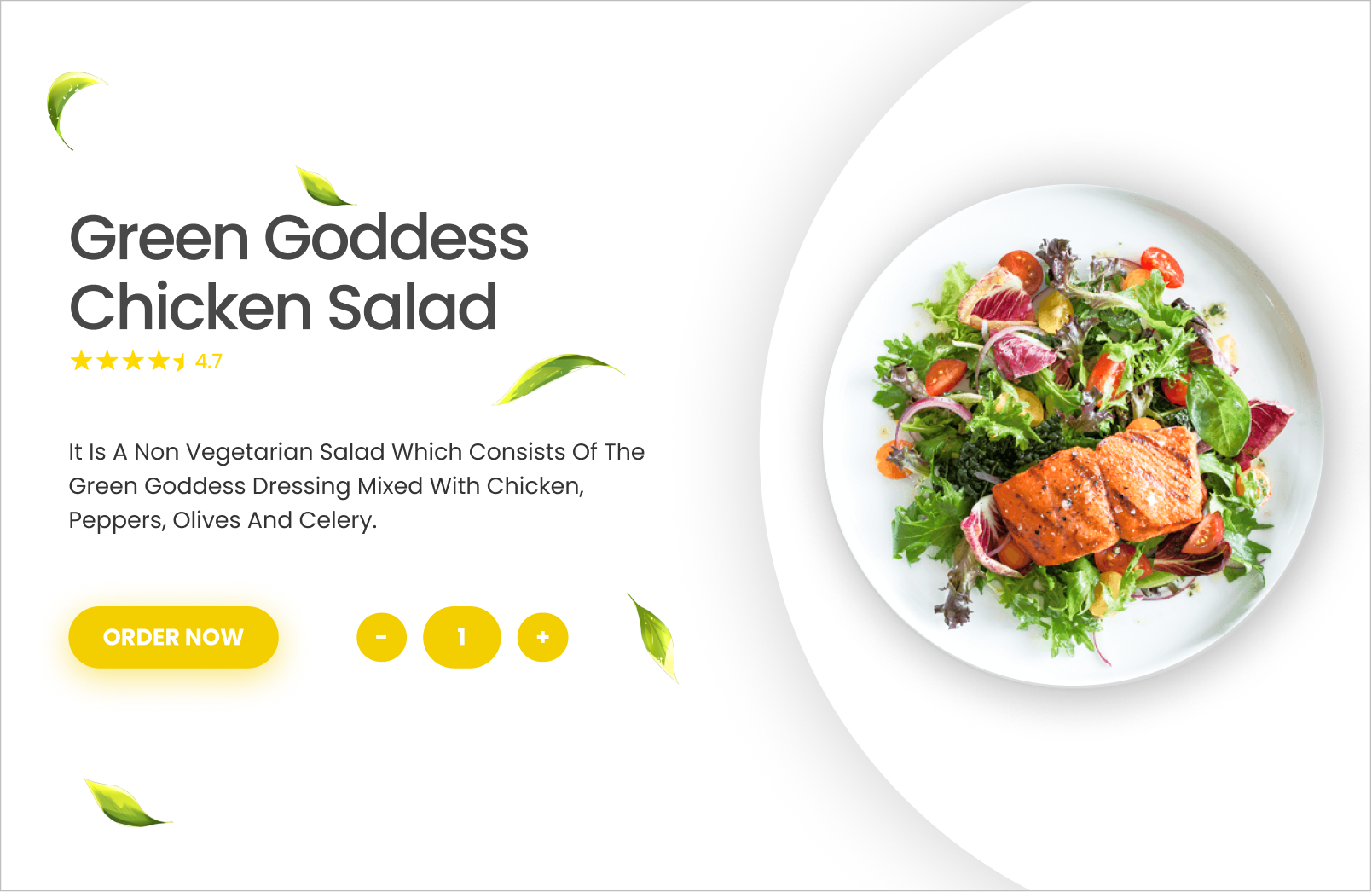 Food Product Landing Page Design