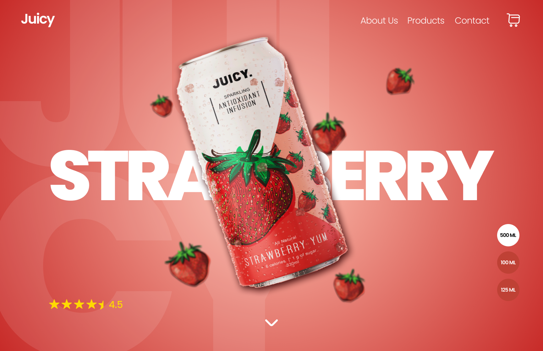 Juice Brand Landing Page Design